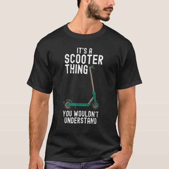 Scooter Stunt Scouter E Scooter Off Road Electric  T-Shirt (Front)