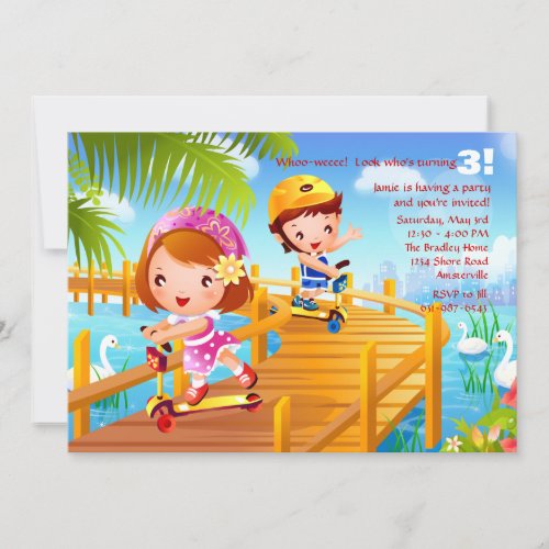 Scooter Tots Invitation