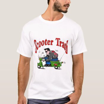 Scooter Trash T-shirt by figstreetstudio at Zazzle