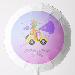 Scooter Witch (helium) Balloon