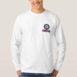 Scooterboy mod target Embroidered long sleeve T-Shirt