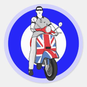 Scooterboy on uj scooter classic round sticker