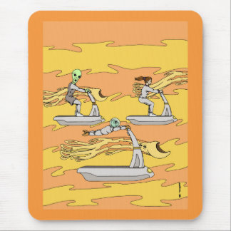 Scootering With the Wind Riders Mouse Pad