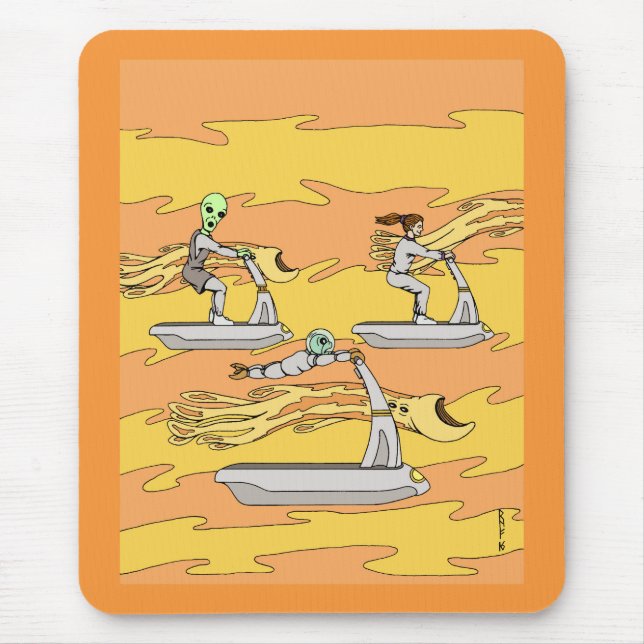 Scootering With the Wind Riders Mouse Pad (Front)