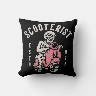 scooterist your tagline here throw pillow