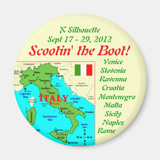 scootin'theboot fridge magnet (Front)