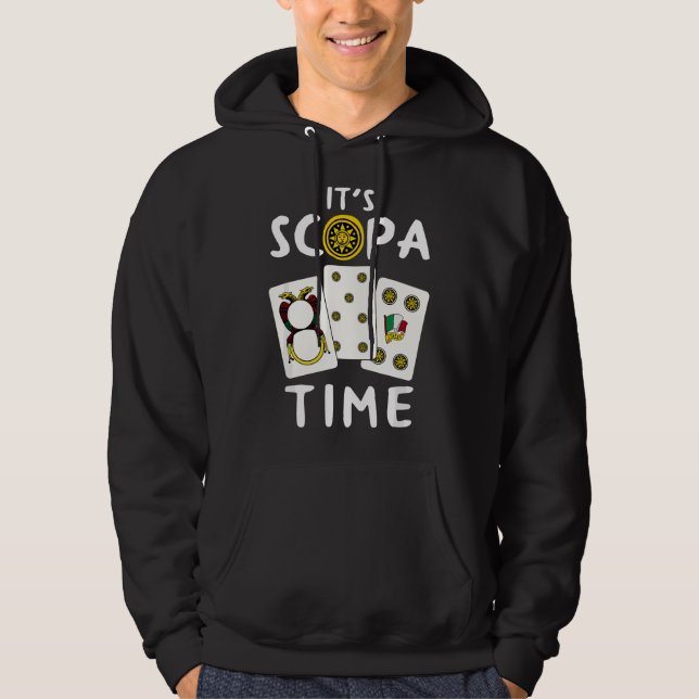 Scopa Italian Card Game Scopa Player Hoodie (Front)