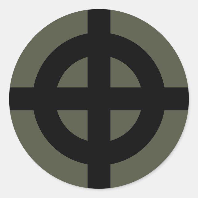 Scope Cap Sticker, Celtic Cross, Style 2 Classic Round Sticker (Front)