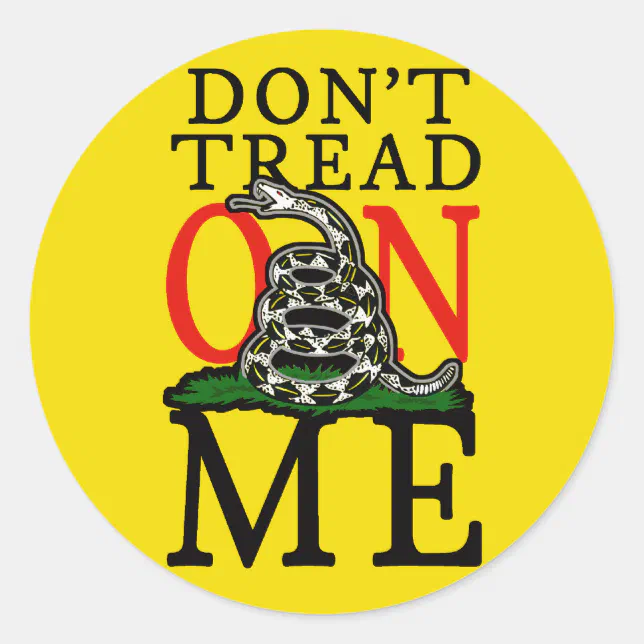 Scope Cap Sticker, Gadsden, Style 1 Classic Round Sticker Zazzle