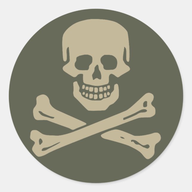 Scope Cap Sticker, Jolly Roger - Style 1 Classic Round Sticker (Front)