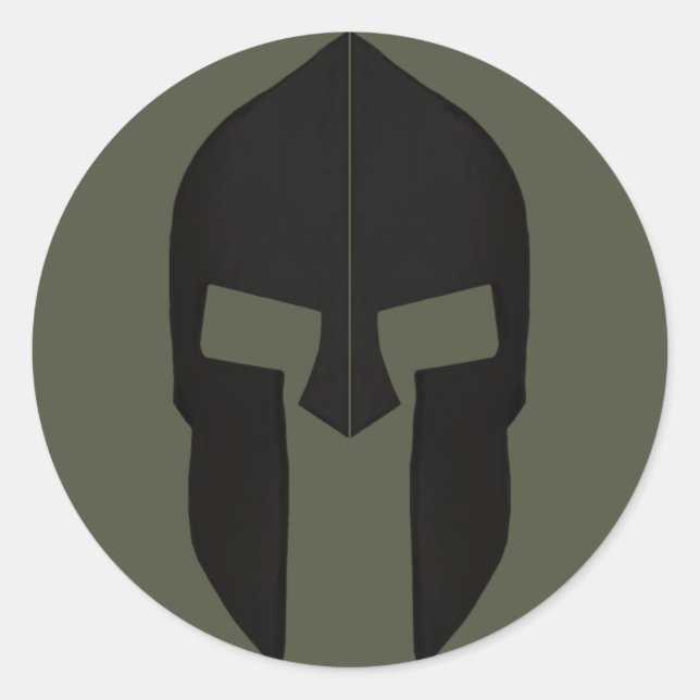 Scope Cap Sticker, Spartan Helmet - Style 1 Classic Round Sticker (Front)