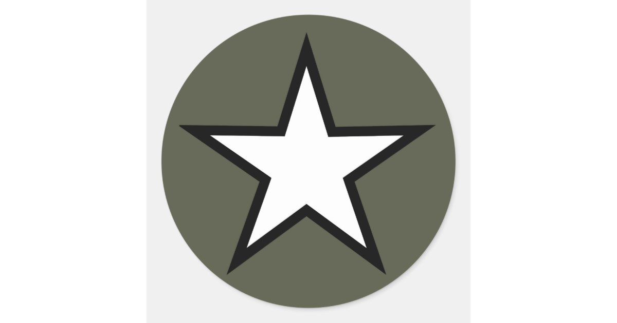 Scope Cap Sticker, Star Classic Round Sticker Zazzle