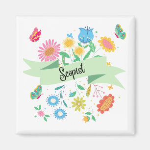 Scopist Spring Floral Magnet