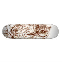 Scops owl by Inkspot Skateboard