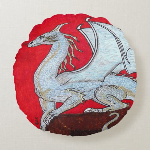 SCORCHED DRAGON ROUND PILLOW