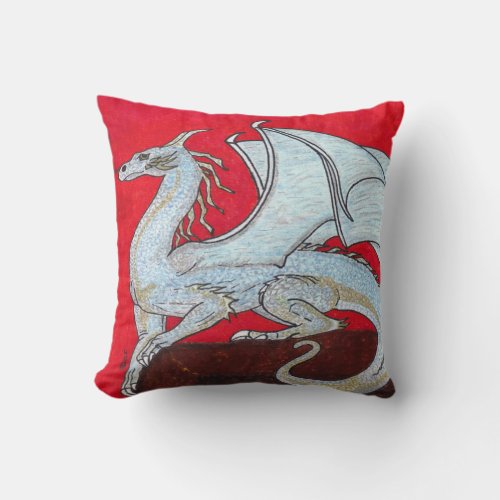 SCORCHED DRAGON THROW PILLOW