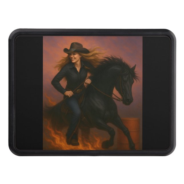 Scorching Fast Barrel Racing Team! Hitch Cover (Front)