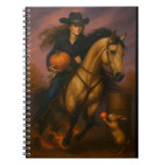 Scorching Fast Barrel Racing Team In Fall  Notebook