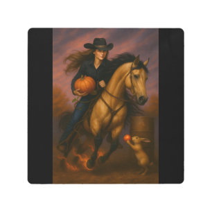 Scorching Fast Barrel Racing Team! Metal Print