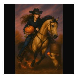 Scorching Fast Barrel Racing Team! Photo Print