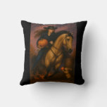 Scorching Fast Barrel Racing Team! Throw Pillow