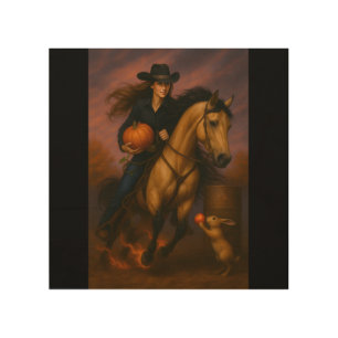 Scorching Fast Barrel Racing Team! Wood Wall Art
