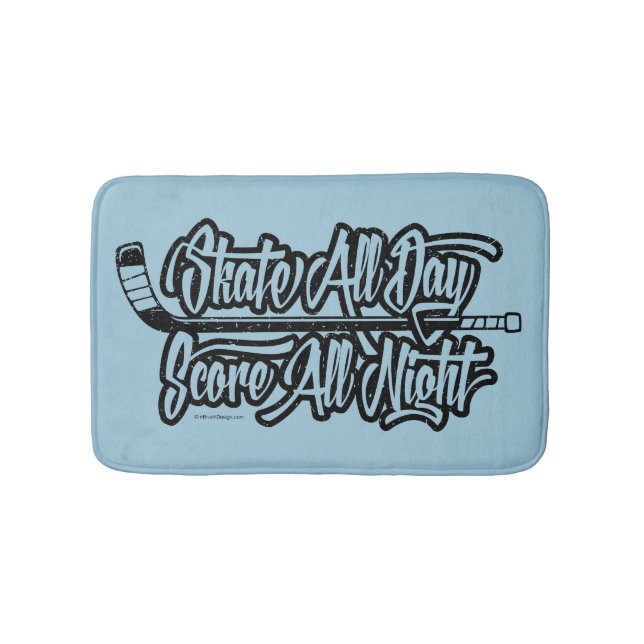 Score All Night (Hockey) Bath Mat (Front)