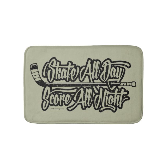 Score All Night (Hockey) Bathroom Mat (Front)