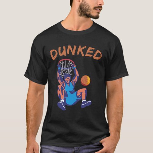 Score Big with Our Dunked Basketball Player T_Shirt