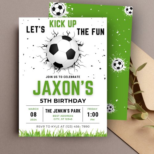  Score Big with Our Editable Soccer Birthday  Invitation