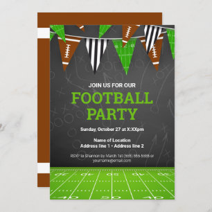 Score Big with Our Football Party Invitations! Invitation