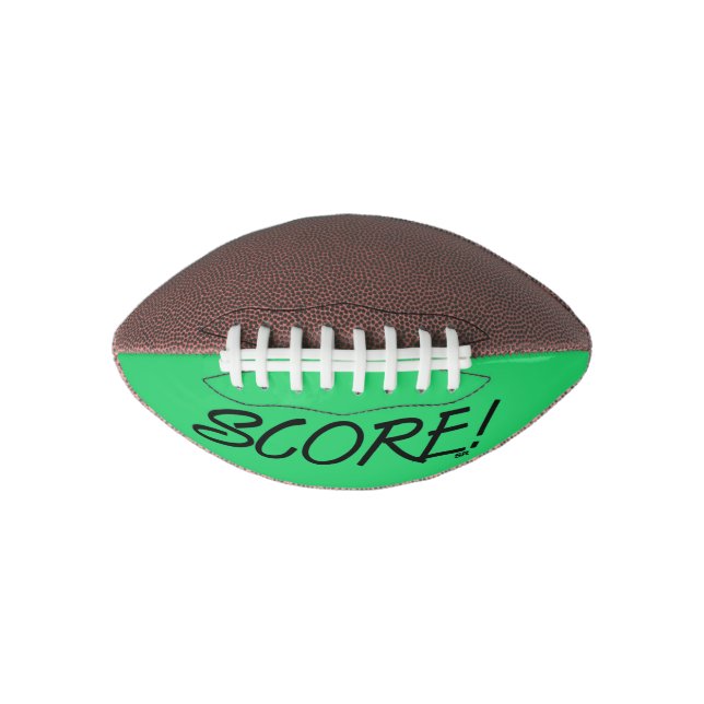 Score black and green mini football (Front)