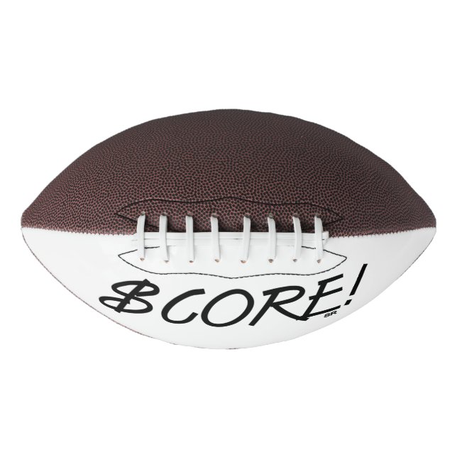 Score black and white dollar sign football (Front)