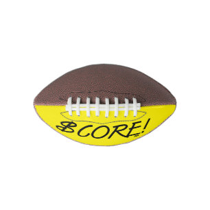 Score black and yellow dollar sign mini football