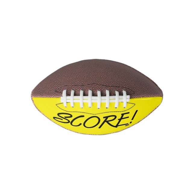 Score black and yellow mini football (Front)