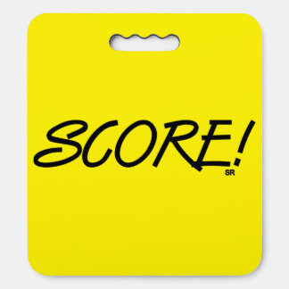 Score black and yellow stadium cushion