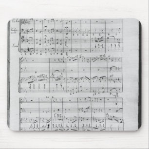 Score for trio for piano, violin and violoncello mouse pad