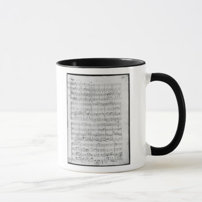 Score for trio for piano, violin and violoncello mug (Right)