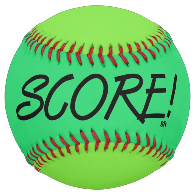 Score green and lime softball (Front)