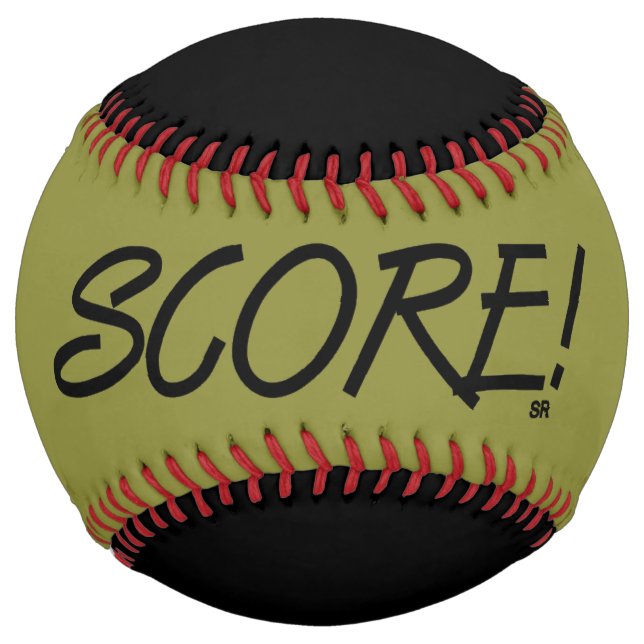 Score khaki and black softball (Front)