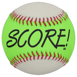 Score lime and gray softball
