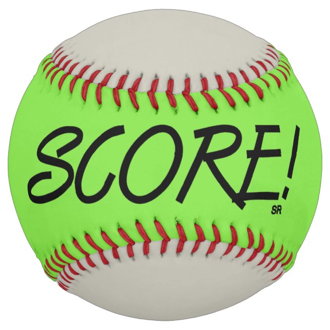 Score lime and gray softball (Front)
