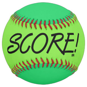 Score lime and green softball