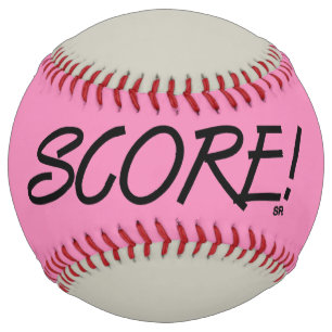 Score pink and gray softball