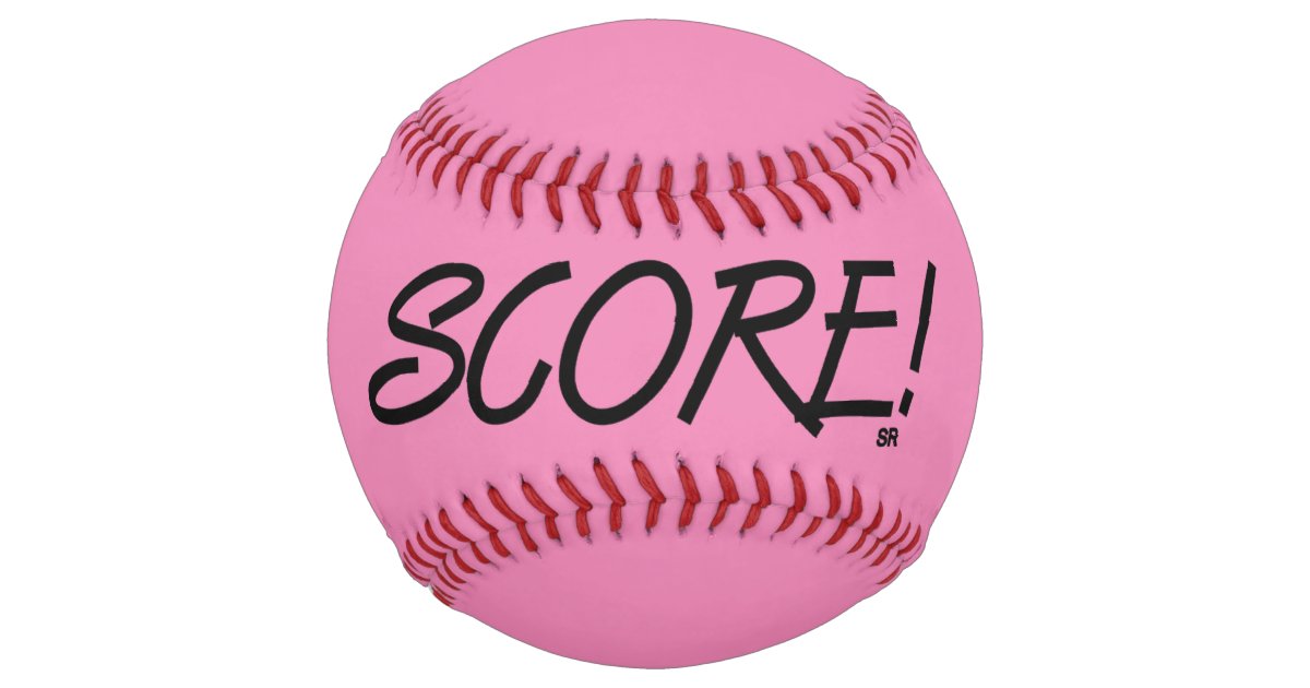 Score pink softball | Zazzle