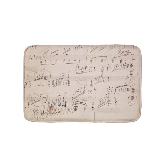 Score sheet of 'Moonlight Sonata' Bathroom Mat (Front)