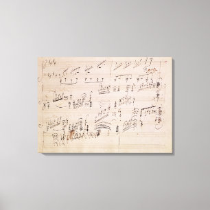 Score sheet of 'Moonlight Sonata' Canvas Print