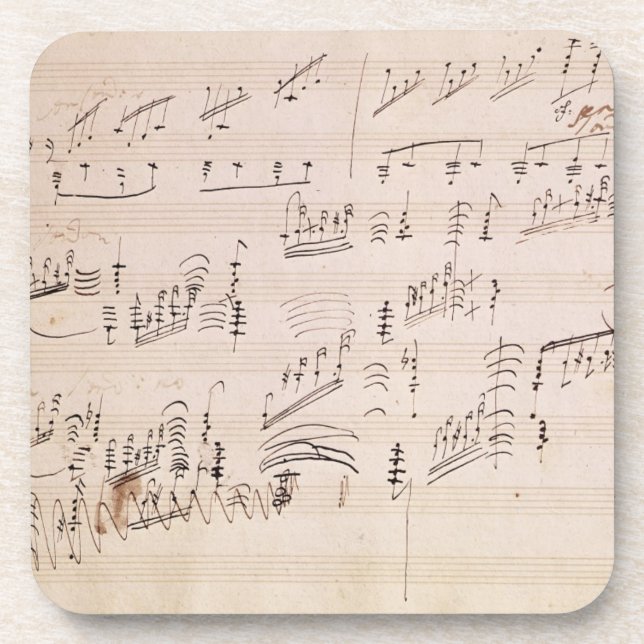 Score sheet of 'Moonlight Sonata' Drink Coaster (Front)