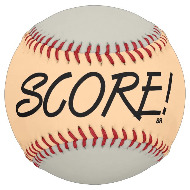 Score tan and gray softball (Front)