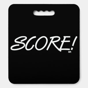 Score white and black stadium cushion